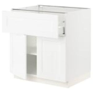 SEKTION / MAXIMERA Base cabinet with pull-out storage, white/Vallstena white, 12x24x30 "