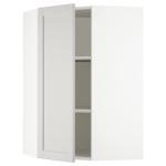 SEKTION Corner wall cabinet with shelves, white/Lerhyttan light gray, 26x15x40 "