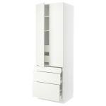 SEKTION High cab w 2 drs/3 fronts/5 drawers, white/Vallstena white, 30x24x90 "