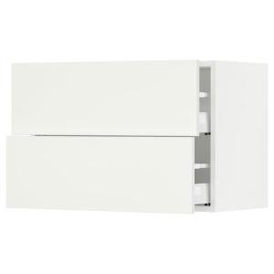 SEKTION / MAXIMERA Wall cabinet with 2 drawers, white/Vallstena white, 30x15x20 "