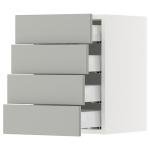 SEKTION / MAXIMERA Wall cabinet with 4 drawers, white/Havstorp light gray, 15x15x20 "