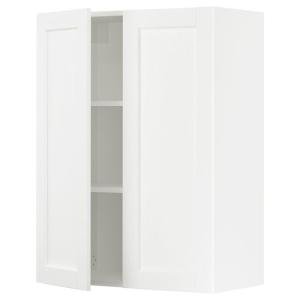 SEKTION Wall cabinet with 2 doors, white Enköping/white wood effect, 30x15x40 "