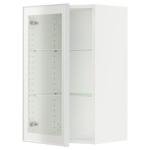 SEKTION Wall cabinet with glass door, white/Hejsta white clear glass, 18x15x30 "